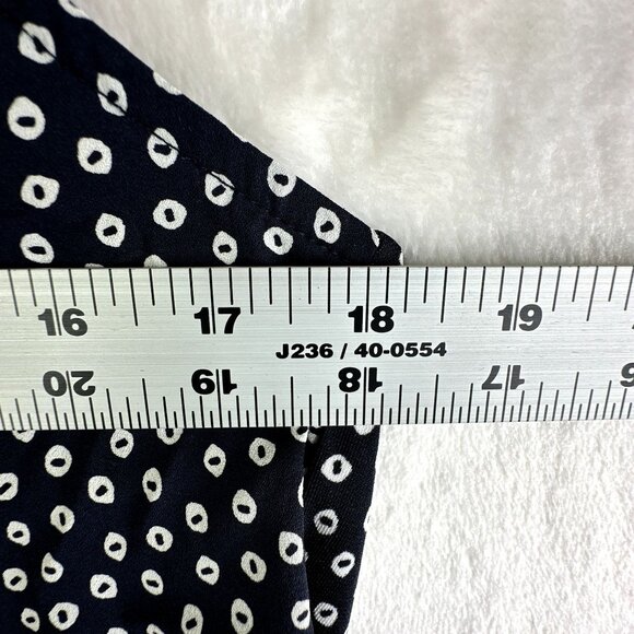 Ann Taylor Women's Blouse XS Sleeveless Navy Blue White Polka Dot Classic Preppy - Picture 8 of 8